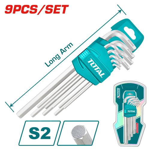 Total 9 pcs long hex key set available at Marvi sons